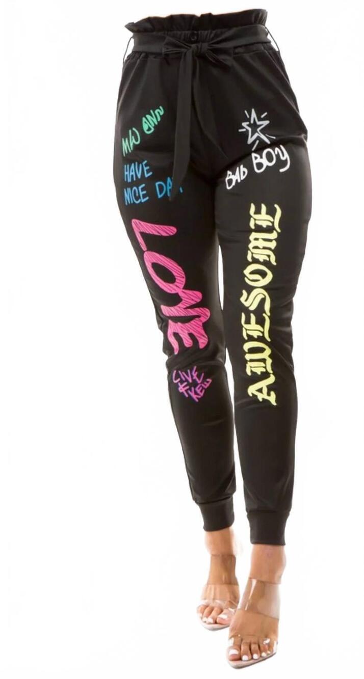NEW HOT & DELICIOUS pull-on sexy joggers in black